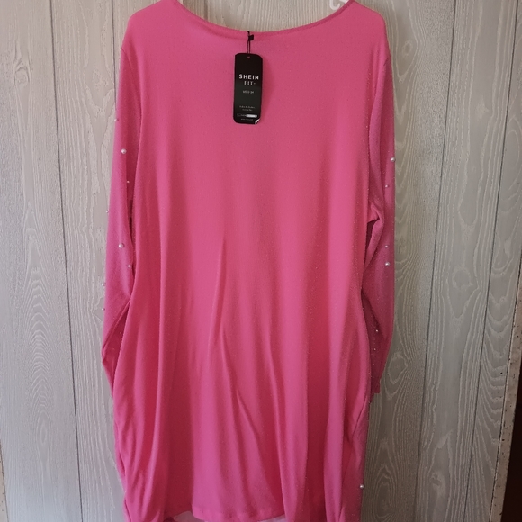 Plus size Pearls Beaded Bodycon Dress - Picture 13 of 16